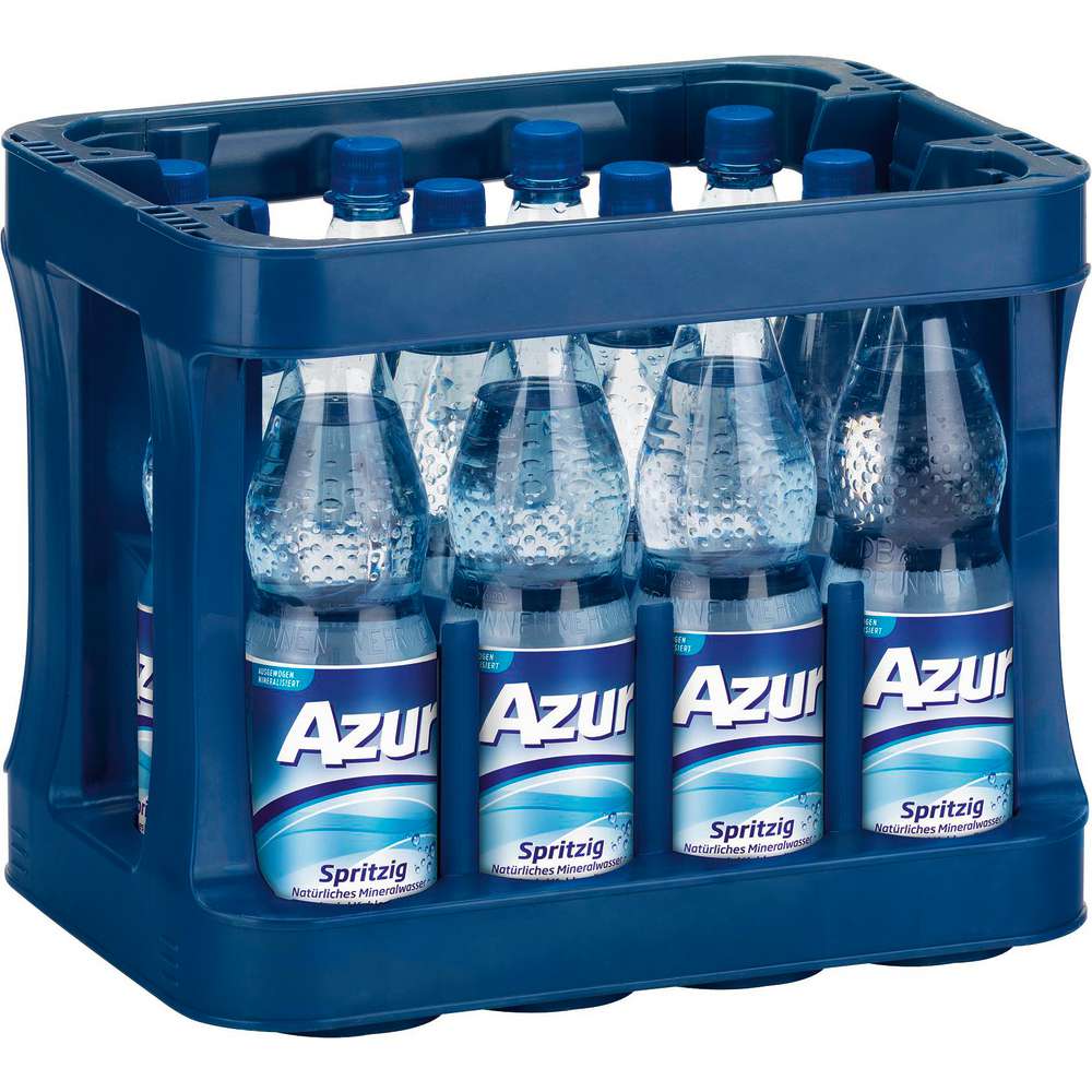 Produktabbildung Azur Mineralwasser, Spritzig (12x 1,000 Liter)