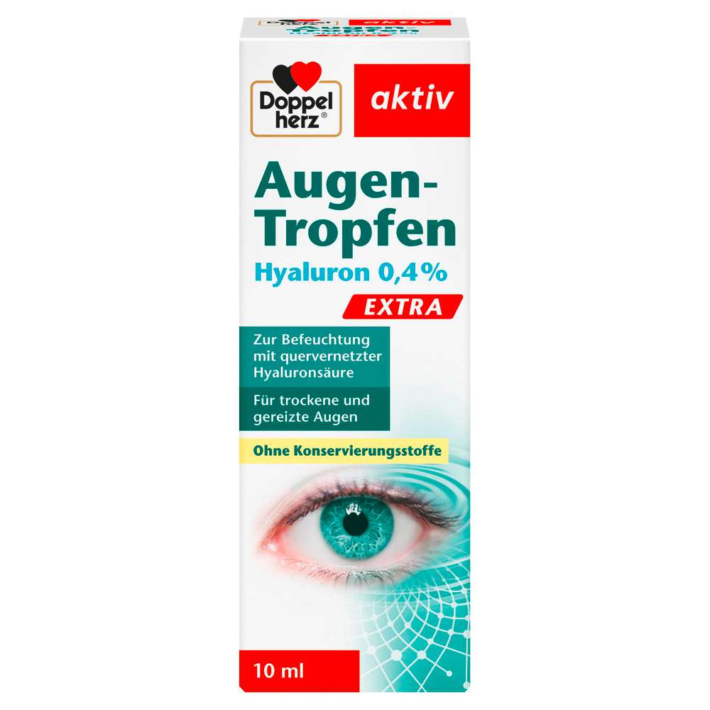 Produktabbildung Doppelherz Augentropfen, Hyaluron 0,4 % Extra