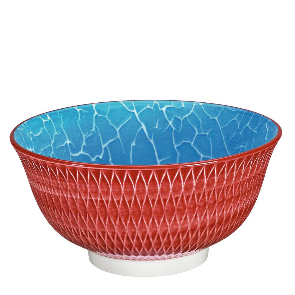 Produktabbildung Küchenprofi Bowl Amici Rauten rot 18cm