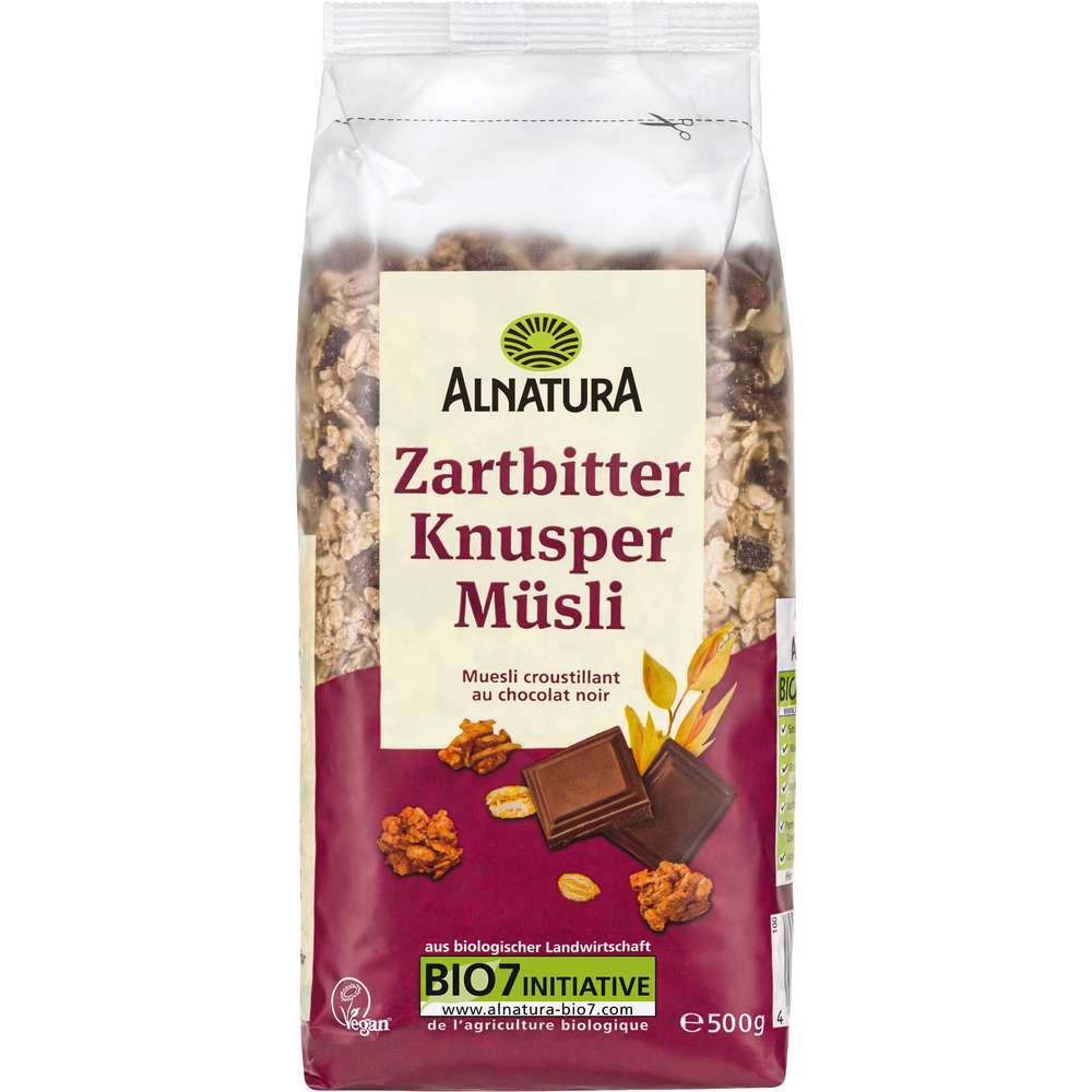 Produktabbildung Alnatura Bio Knuspermüsli, Zartbitter