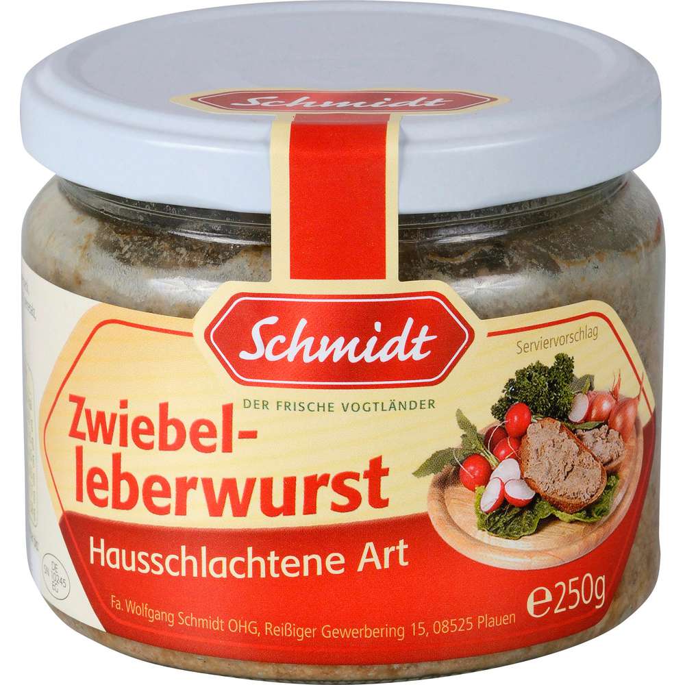 Produktabbildung Schmidt Zwiebelleberwurst, Hausschlachtene Art