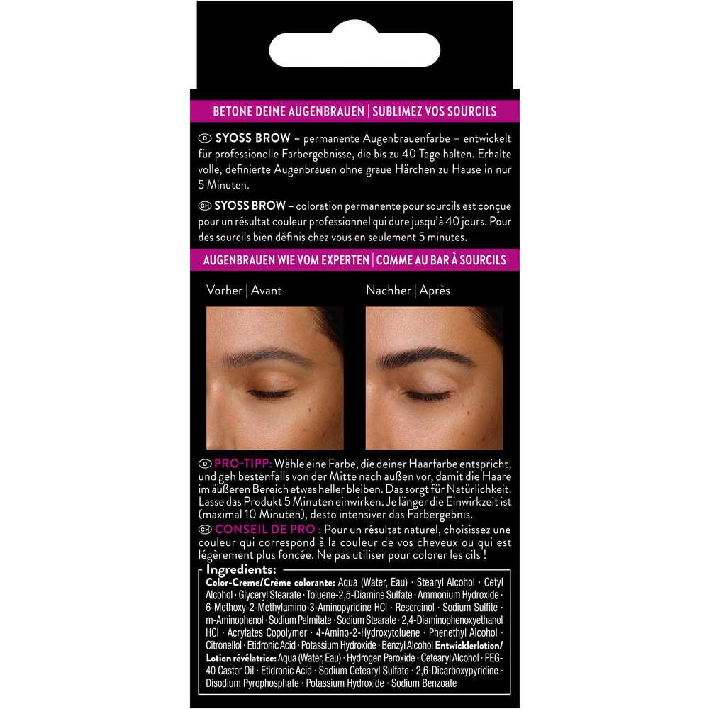 Produktabbildung Syoss Augenbrauenfarbe-Kit, schwarz