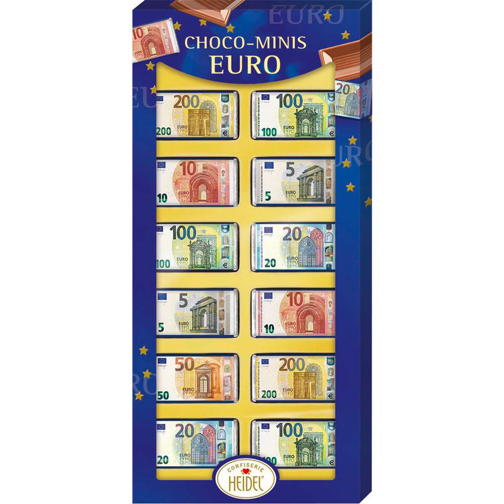 Produktabbildung Confiserie Heidel Tafelschokolade Minis Geld