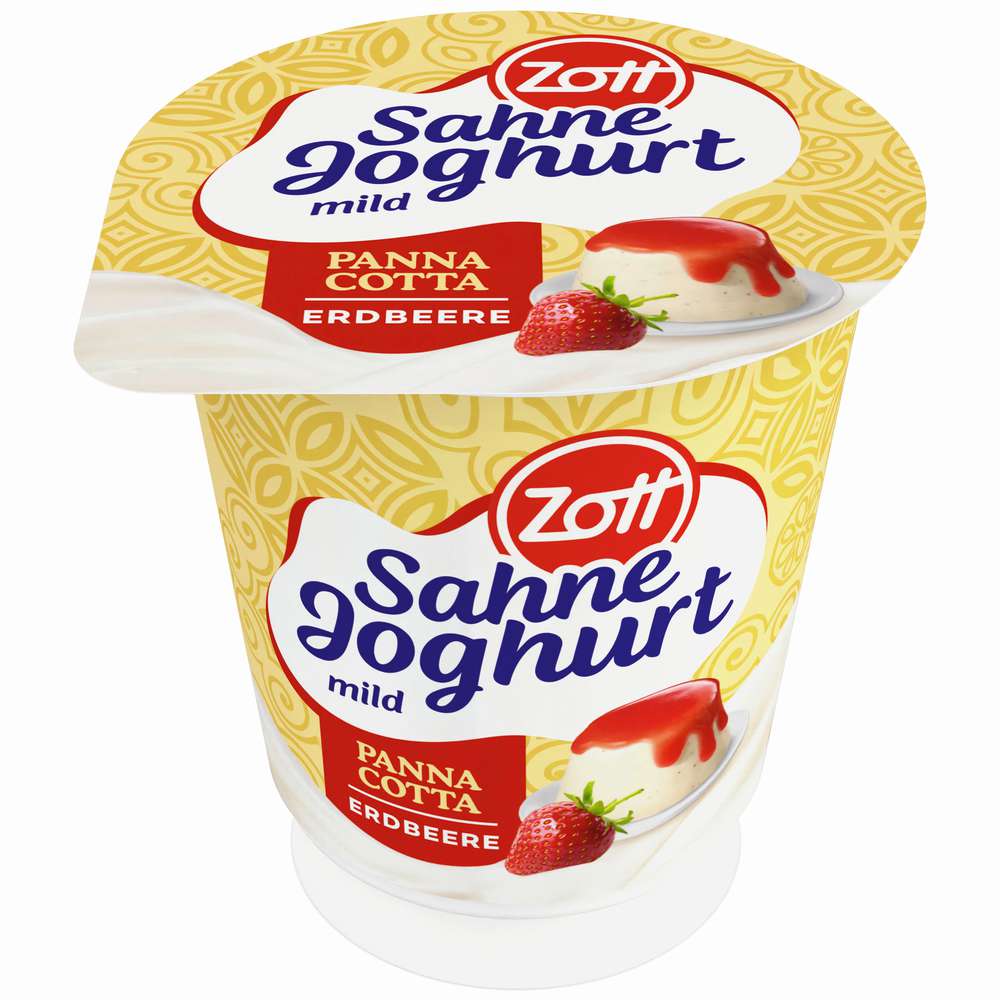 Produktabbildung Zott Sahnejoghurt, Erdbeere Panna Cotta