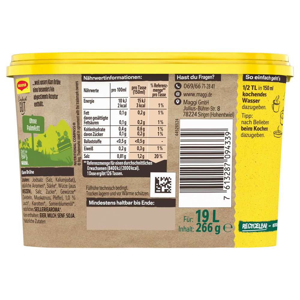 Produktabbildung Maggi Klare Brühe