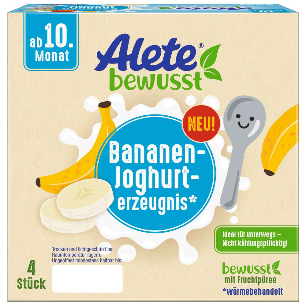 Produktabbildung Alete Babynahrung Dessert, Banane-Joghurt