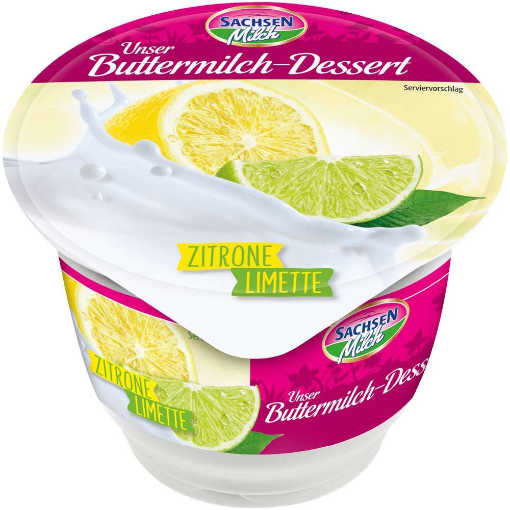 Produktabbildung Sachsenmilch Buttermilch-Dessert, Zitrone-Limette
