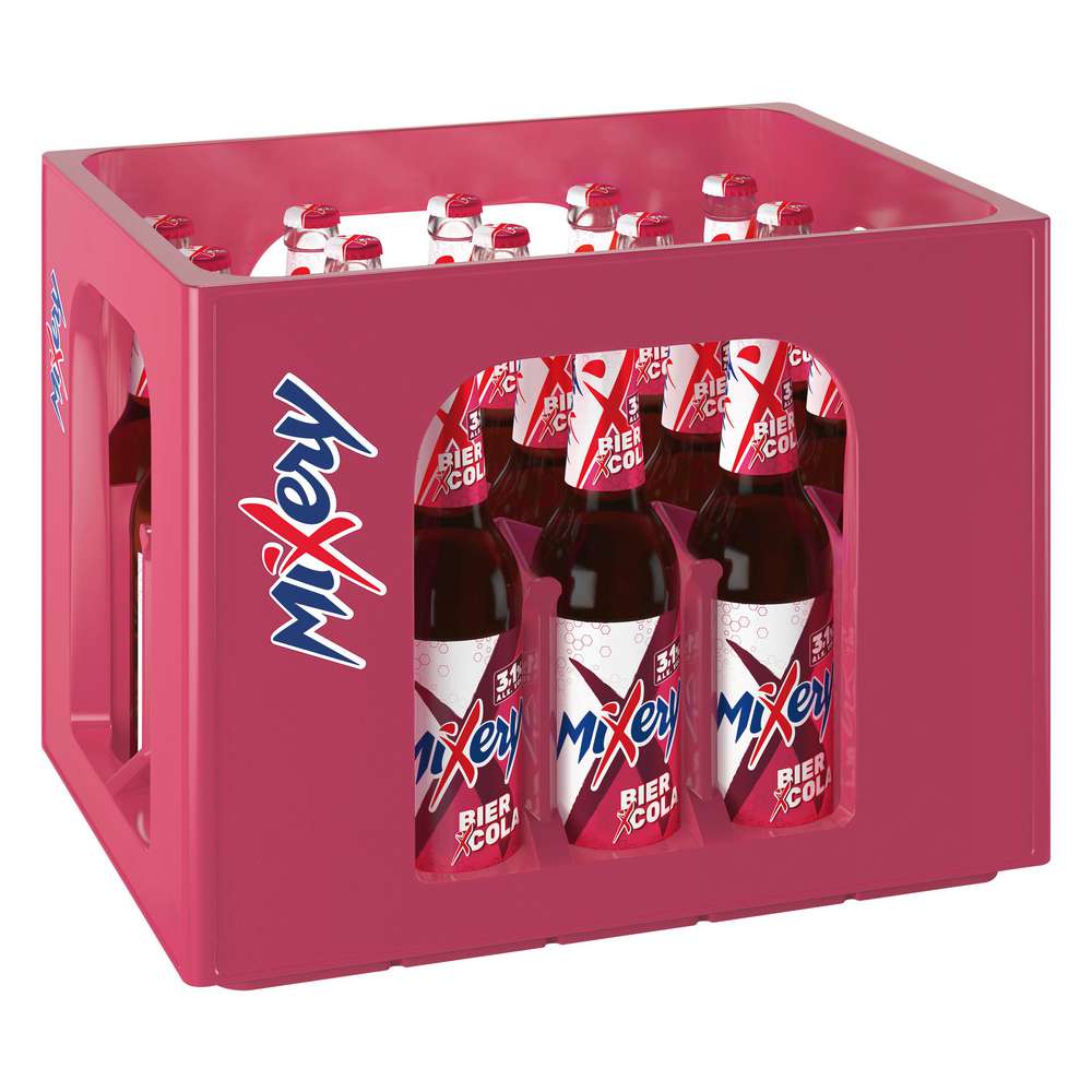 Produktabbildung Mixery Biermischgetränk, Bier + Cola + X, 3,1 % (20x 0,500 Liter)
