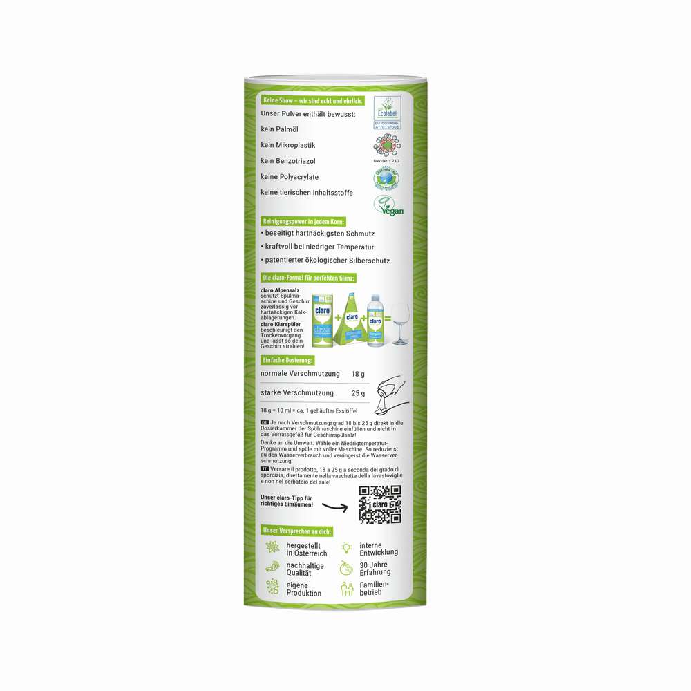 Produktabbildung claro Spülmaschinen-Pulver, Classic