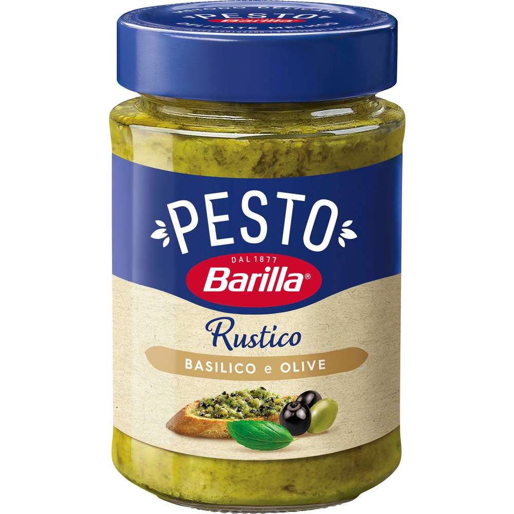 Produktabbildung Barilla Pesto Rustico mit Basilikum und Oliven