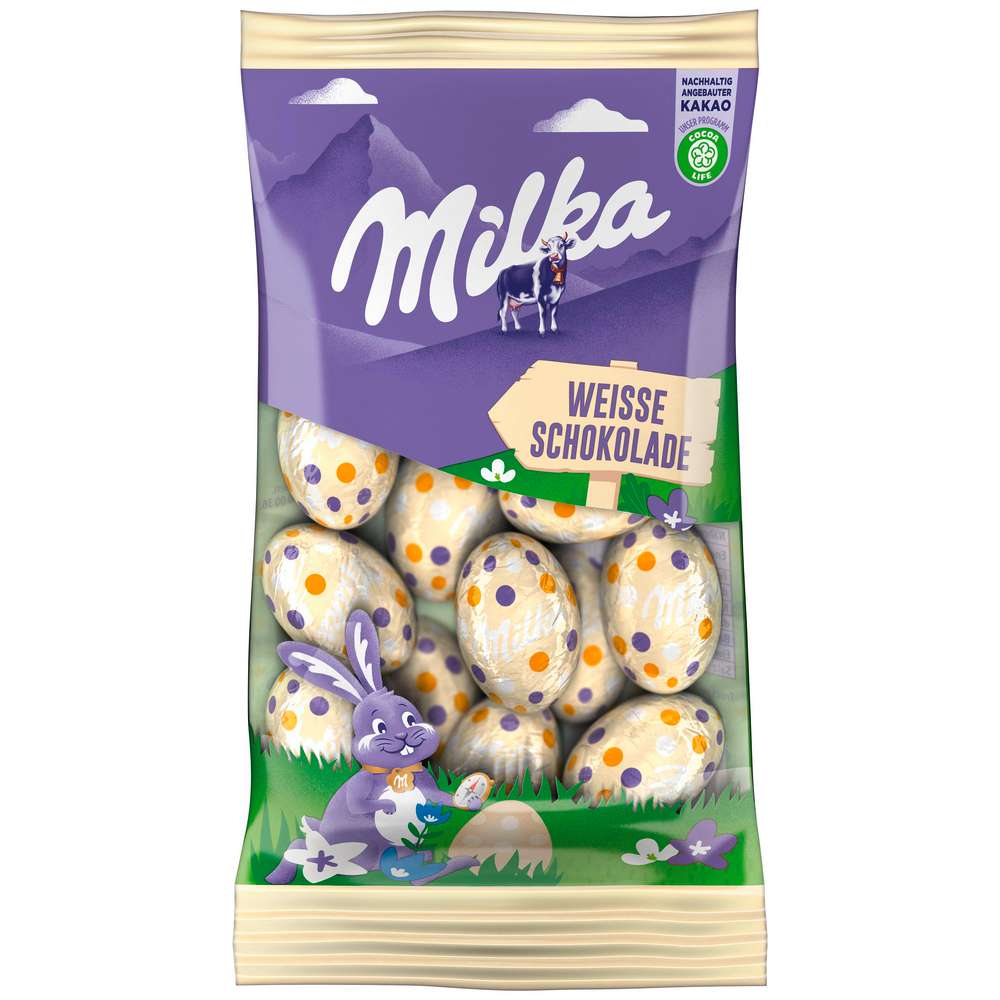 Produktabbildung Milka Schoko-Ostereier, weiß