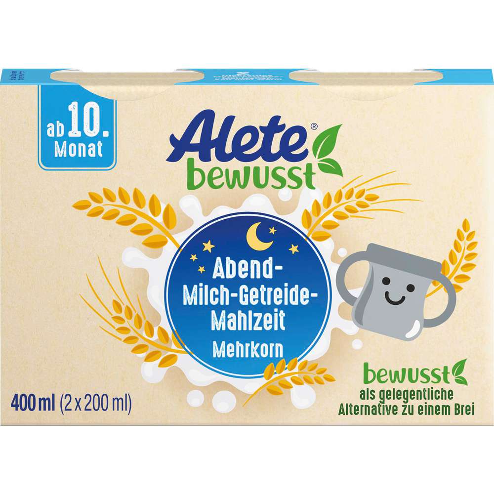 Produktabbildung Alete Milch-Getreide-Mahlzeit bewusst, Mehrkorn