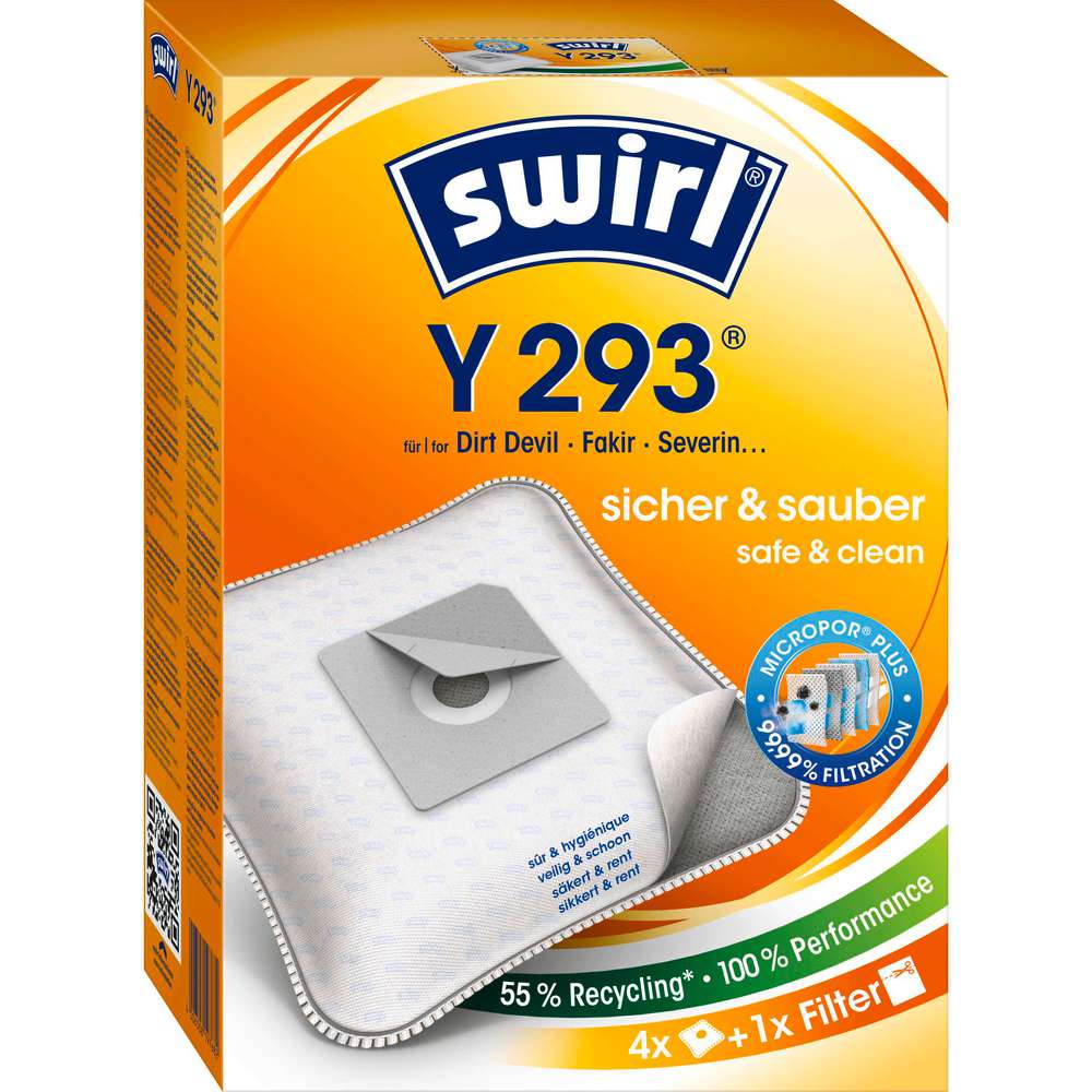 Produktabbildung Swirl Staubsauger-Beutel, Y293 Pure Air