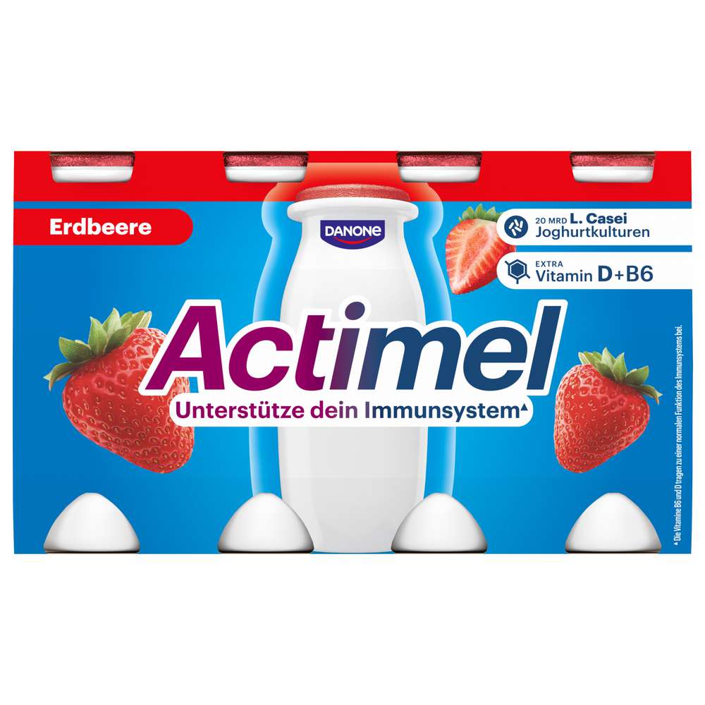 Produktabbildung Danone Actimel Trinkjoghurt, Erdbeer