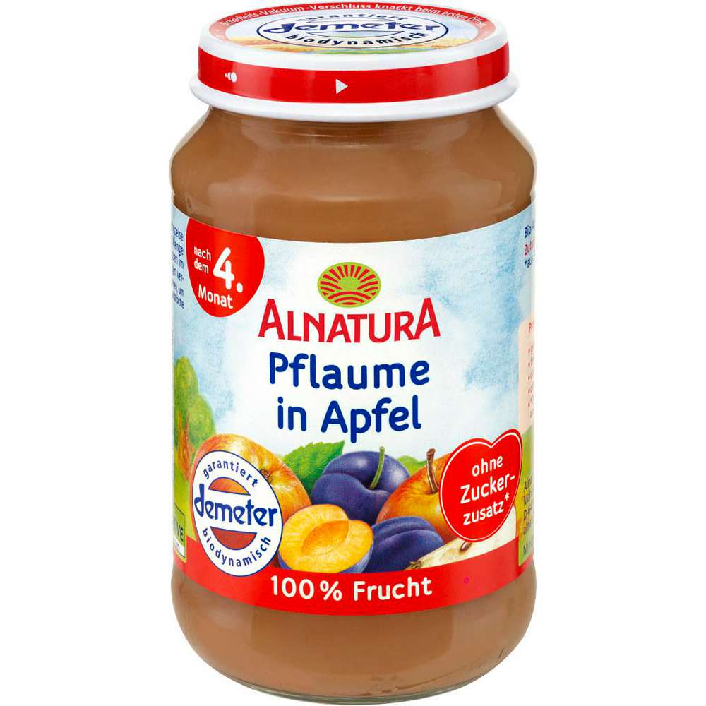 Produktabbildung Alnatura Bio Fruchtbrei, Pflaume in Apfel