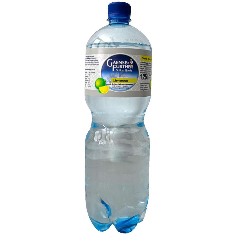 Produktabbildung Gaensefurther Schloss Quelle Limette Mineralwasser, Feinperlig