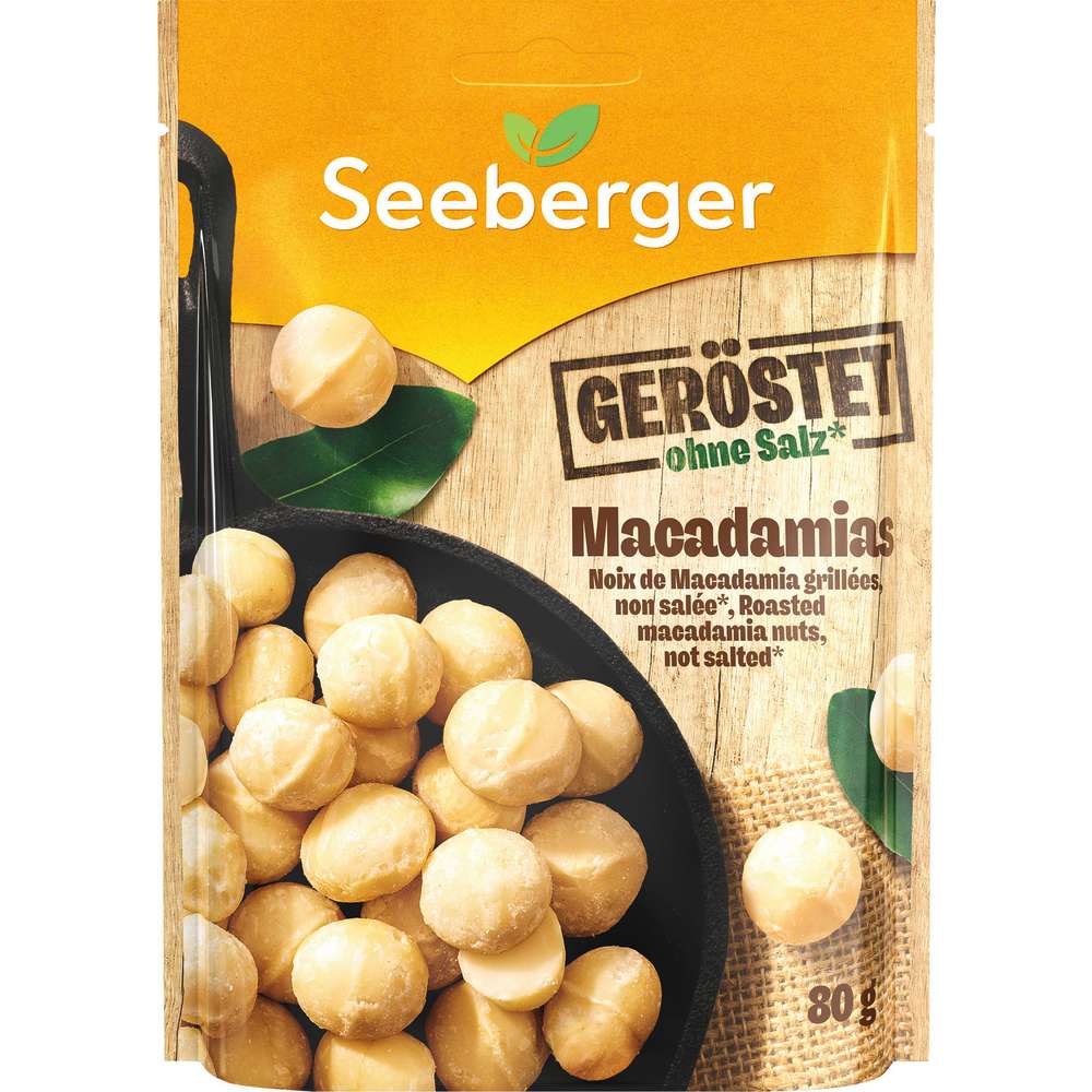 Produktabbildung Seeberger Geröstete Macadamias, Nüsse