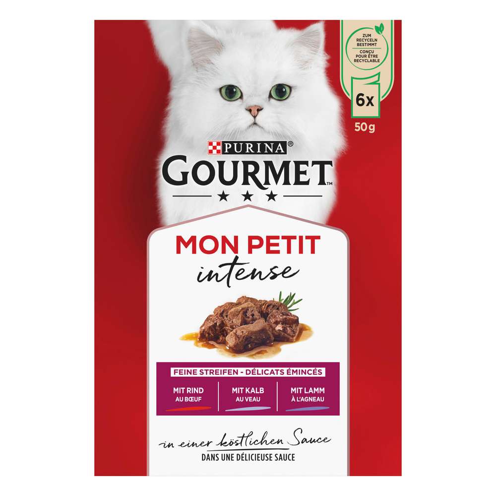 Produktabbildung Purina Katzen-Nassfutter Gourmet Mon Petit, Rind/Kalb/Lamm