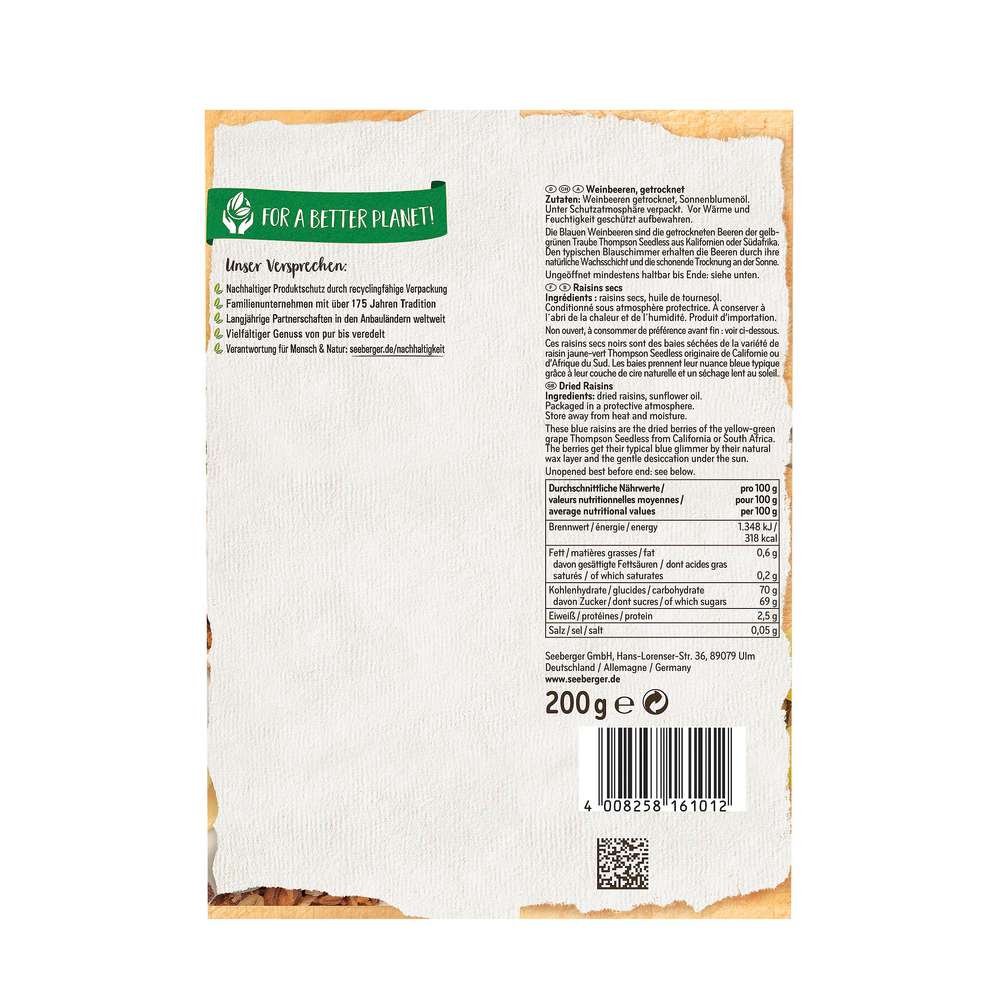 Produktabbildung Seeberger Blaue Weinbeeren