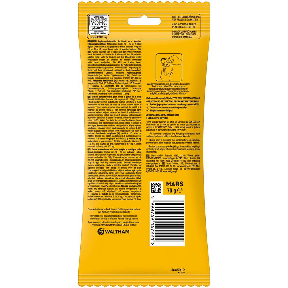 Produktabbildung Pedigree Hunde-Snack Dentastix Light