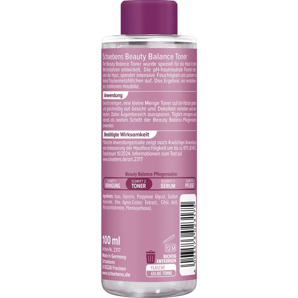 Produktabbildung Schaebens Beauty Balance Toner, Pflege in den Wechseljahren