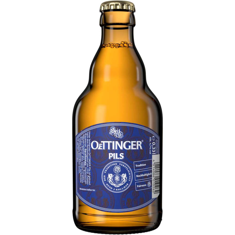 Produktabbildung Oettinger Pilsener Bier Stubbi, 4,7 %