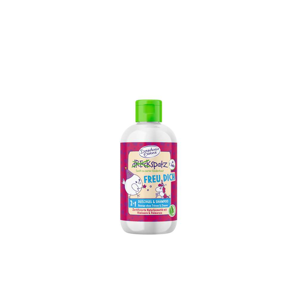 Produktabbildung Dresdner Essenz Duschgel & Shampoo 2in1 Freu Dich, Himbeere & Palmrosa