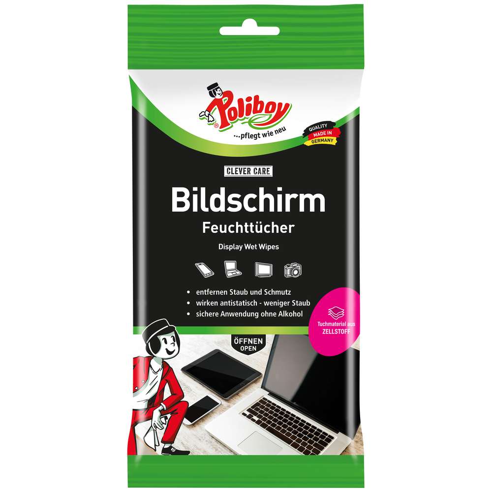 Produktabbildung Poliboy Bildschirm-Reinigungstücher
