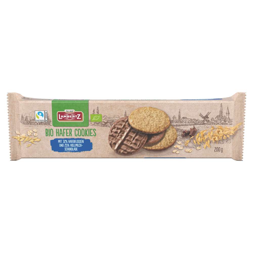 Produktabbildung Lambertz Bio Hafer Cookies, Vollmilch