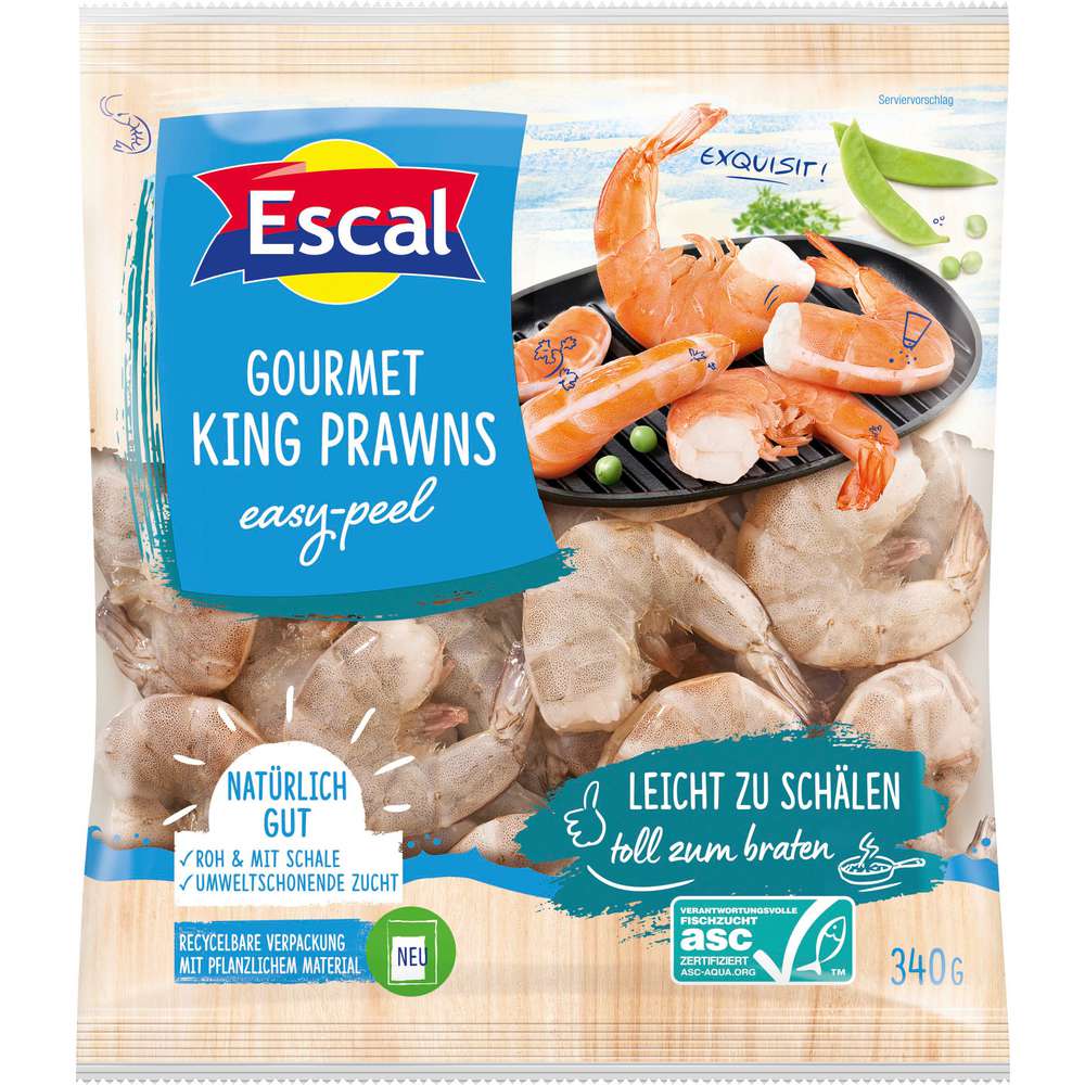 Produktabbildung Escal ASC Gourmet King Prawns, tiefgekühlt