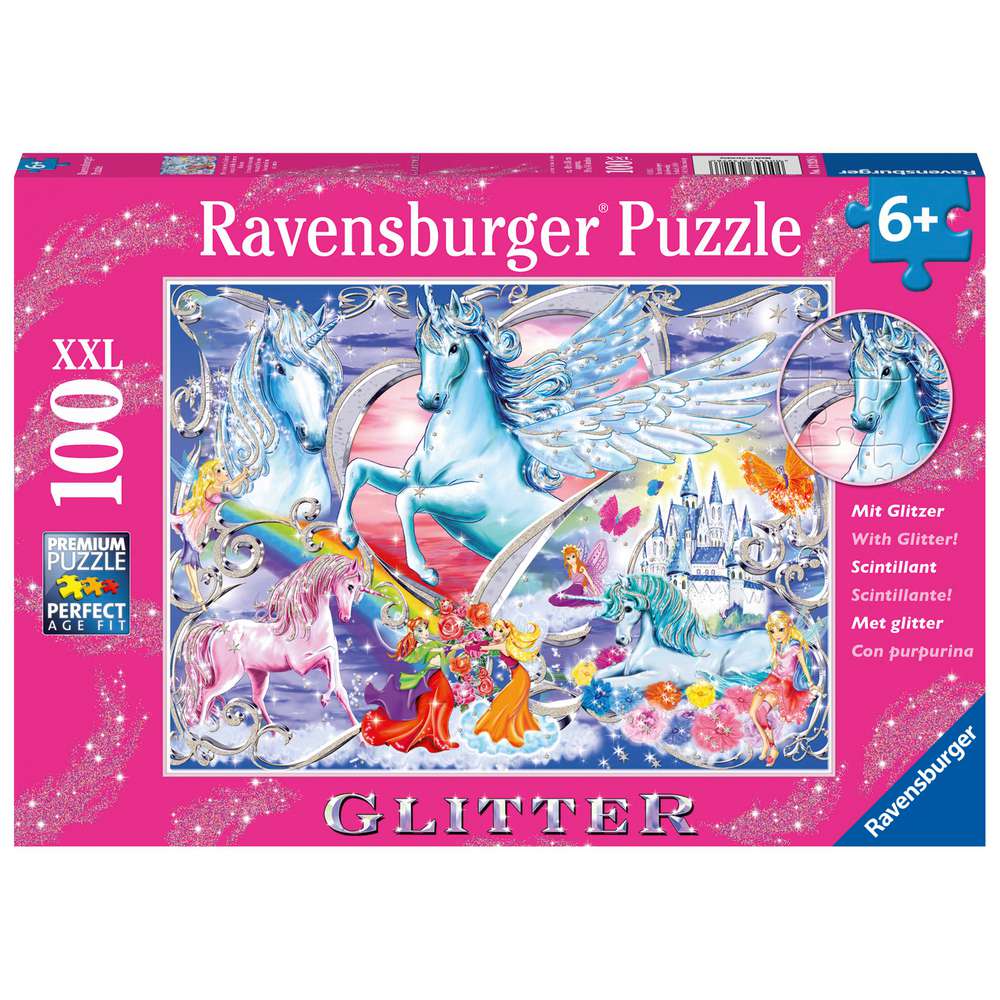 Produktabbildung Ravensburger Puzzle 100 Teile, Die schönsten Einhörner