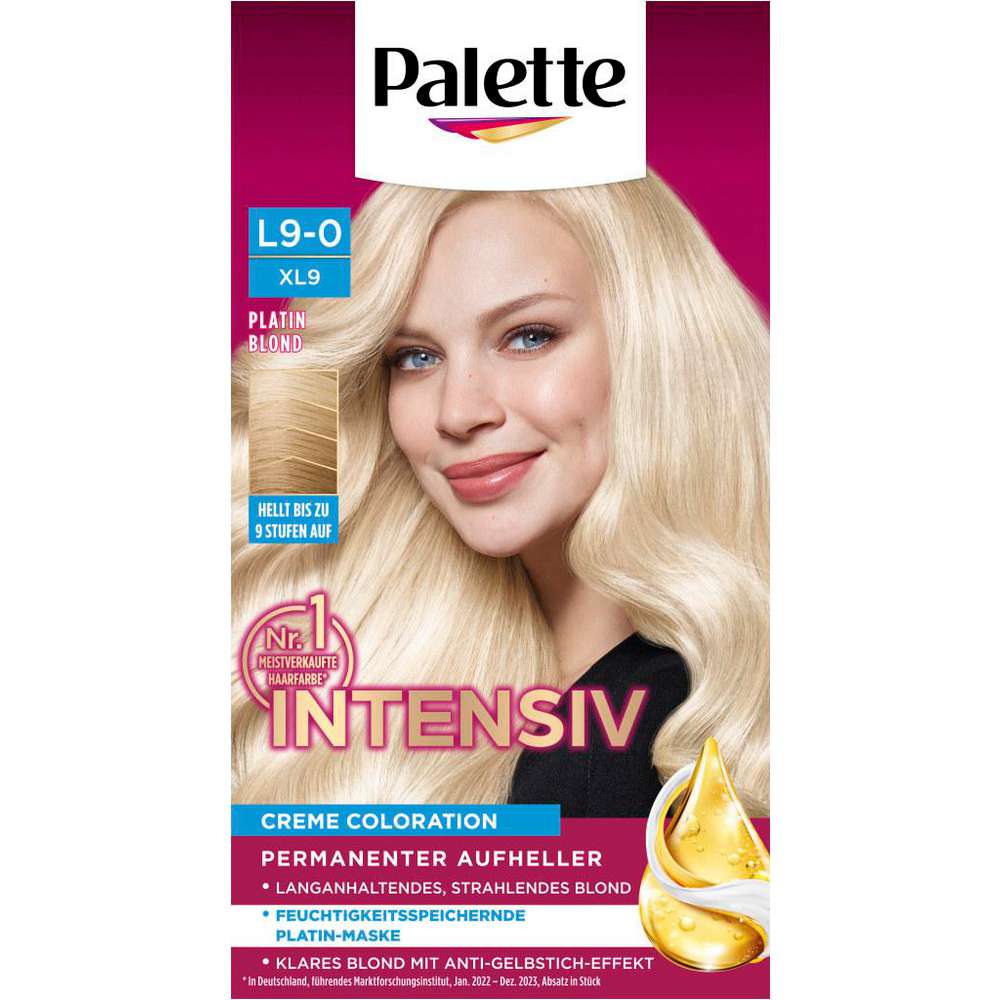 Produktabbildung Poly Palette Intensiv Creme Coloration, L9-0 Platin Blond