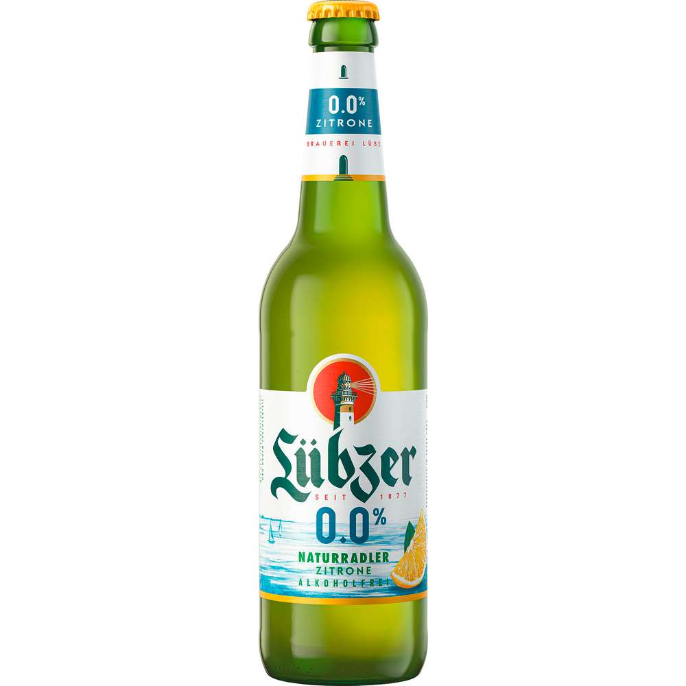 Produktabbildung Lübzer Naturradler Zitrone, alkoholfrei