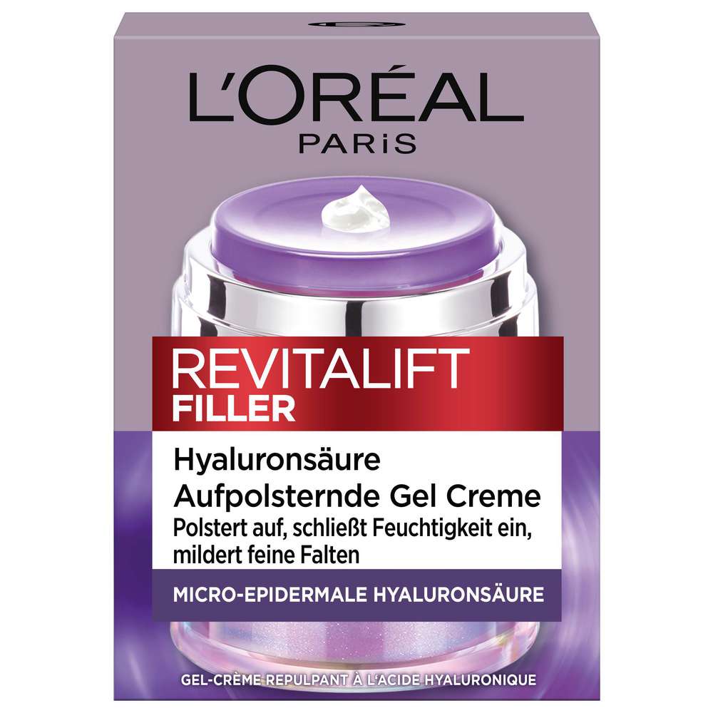 Produktabbildung L´Oreal Revitalift, Filler + Hyaluronsäure, Gel-Creme