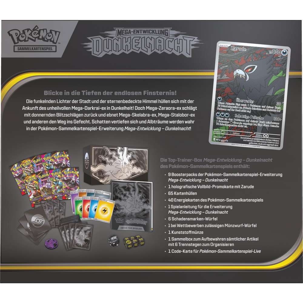 Produktabbildung Pokémon Top-Trainer-Box Mega Entwickling - Dunkelnacht