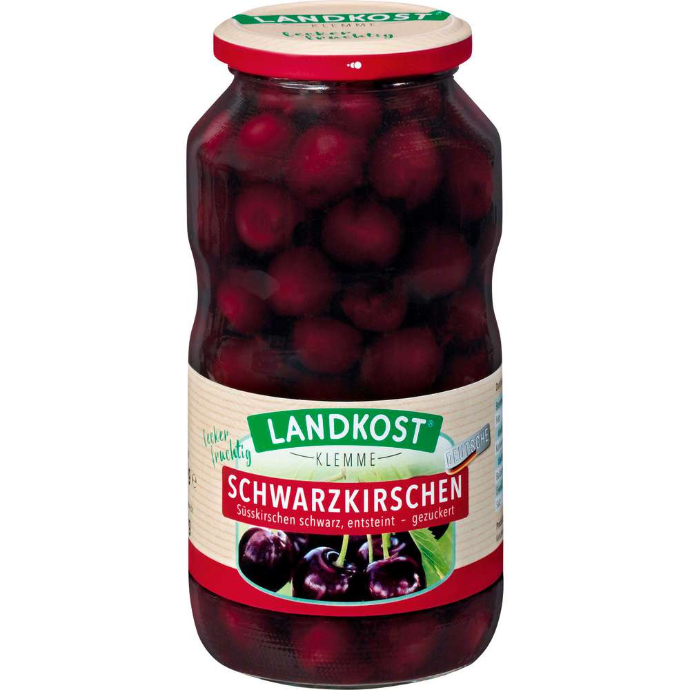 Produktabbildung Landkost Schwarzkirschen, Süsskirchen scahwarz, entsteint, gezuckert