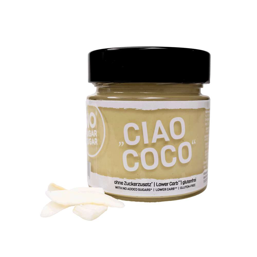 Produktabbildung No Sugar Brotaufstrich Ciao Coco, ohne Zuckerzusatz