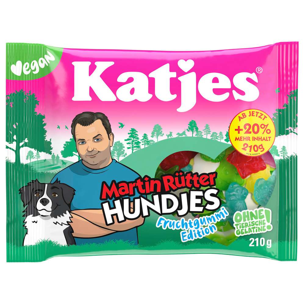 Produktabbildung Katjes Fruchtgummi Hundjes, vegan