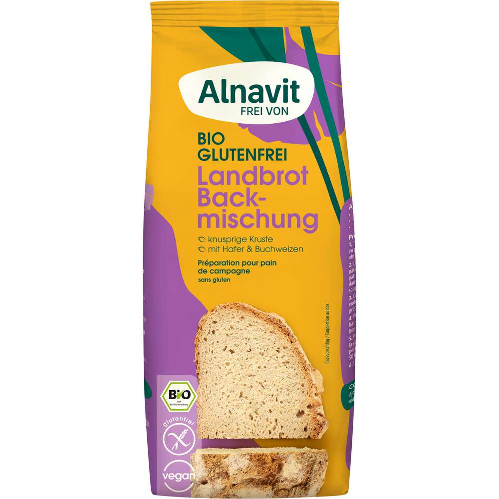 Produktabbildung Alnavit Bio Landbrot Backmischung, glutenfrei
