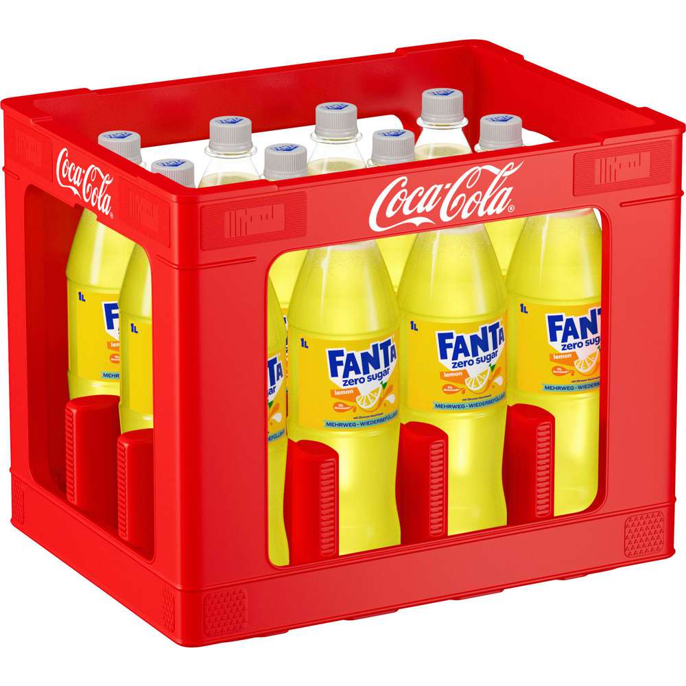 Produktabbildung Fanta Limonade Lemon, zuckerfrei (12x 1,000 Liter)