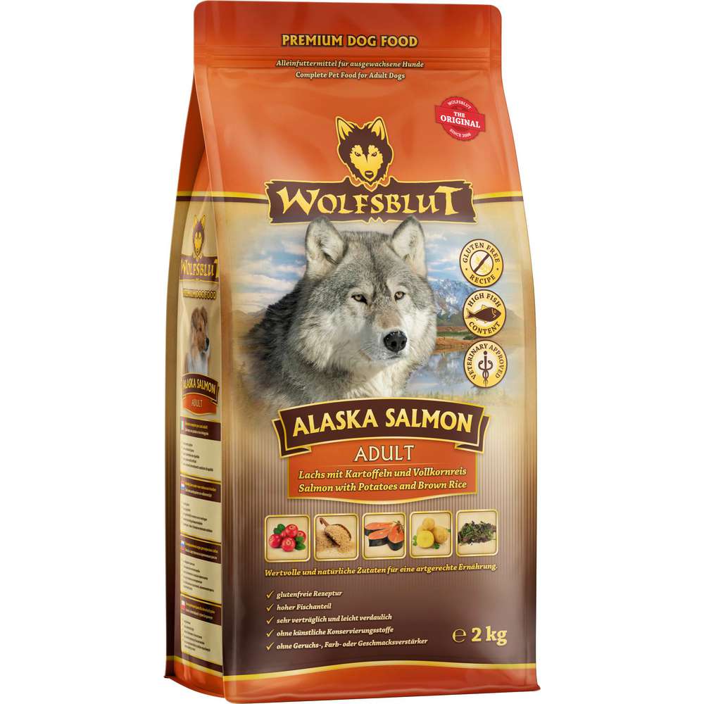 Produktabbildung Wolfsblut Hunde-Trockenfutter, Alaska Salmon Adult, Lachs/Reis