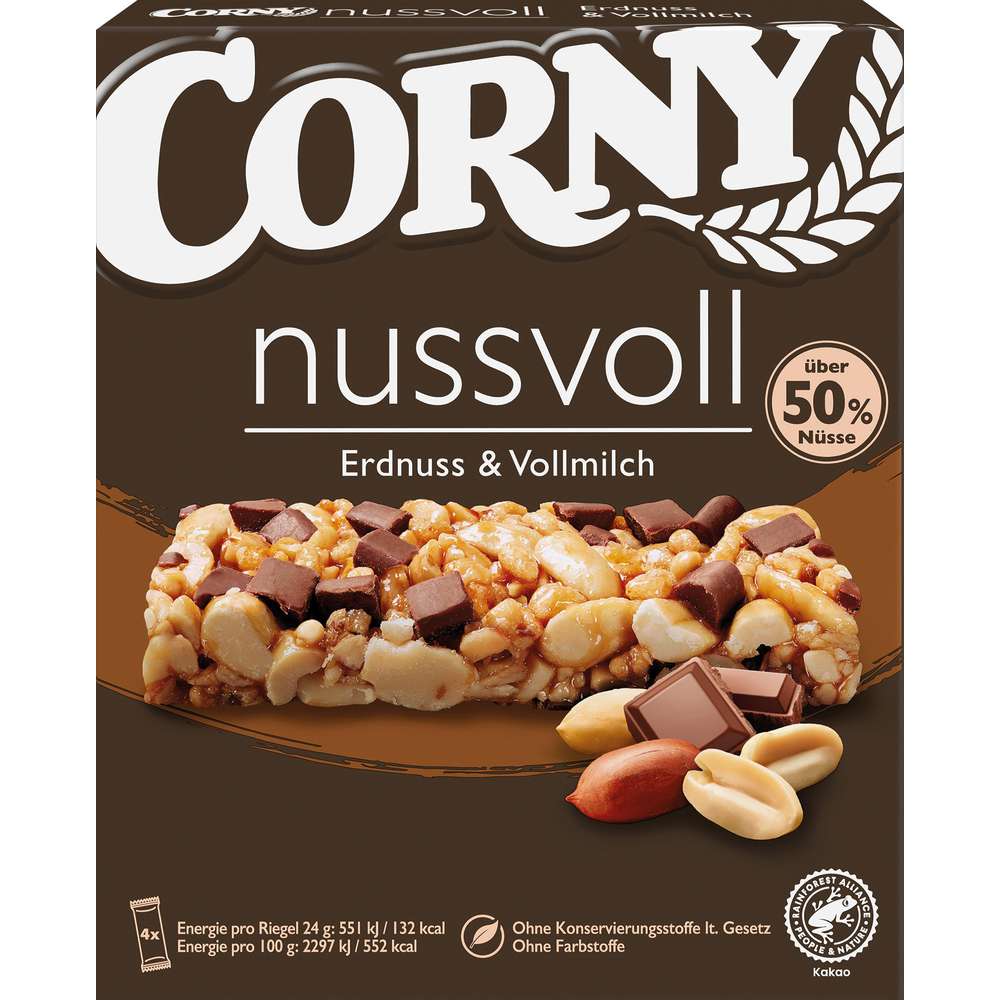 Produktabbildung Corny Müsliriegel Nussvoll, Erdnuss & Vollmilch