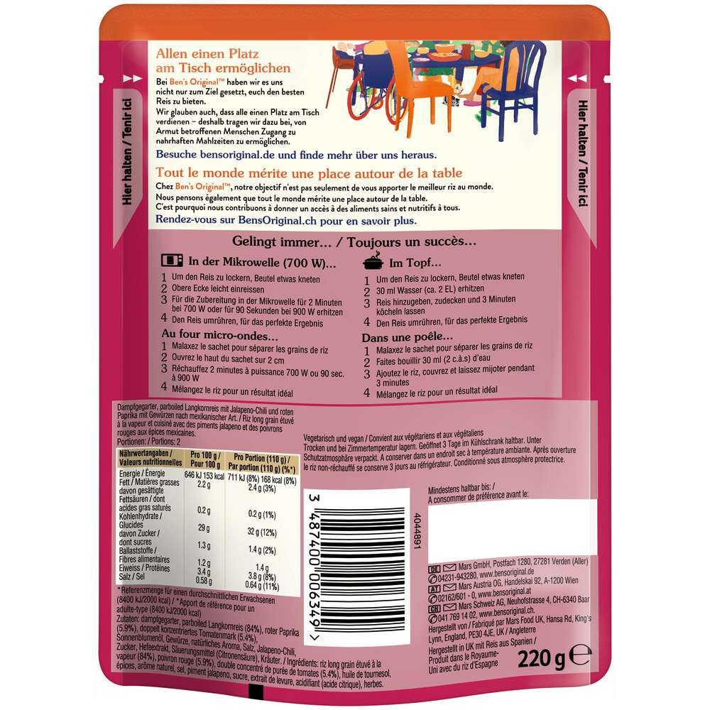 Produktabbildung BEN'S ORIGINAL Express Reis, Mexikanisch