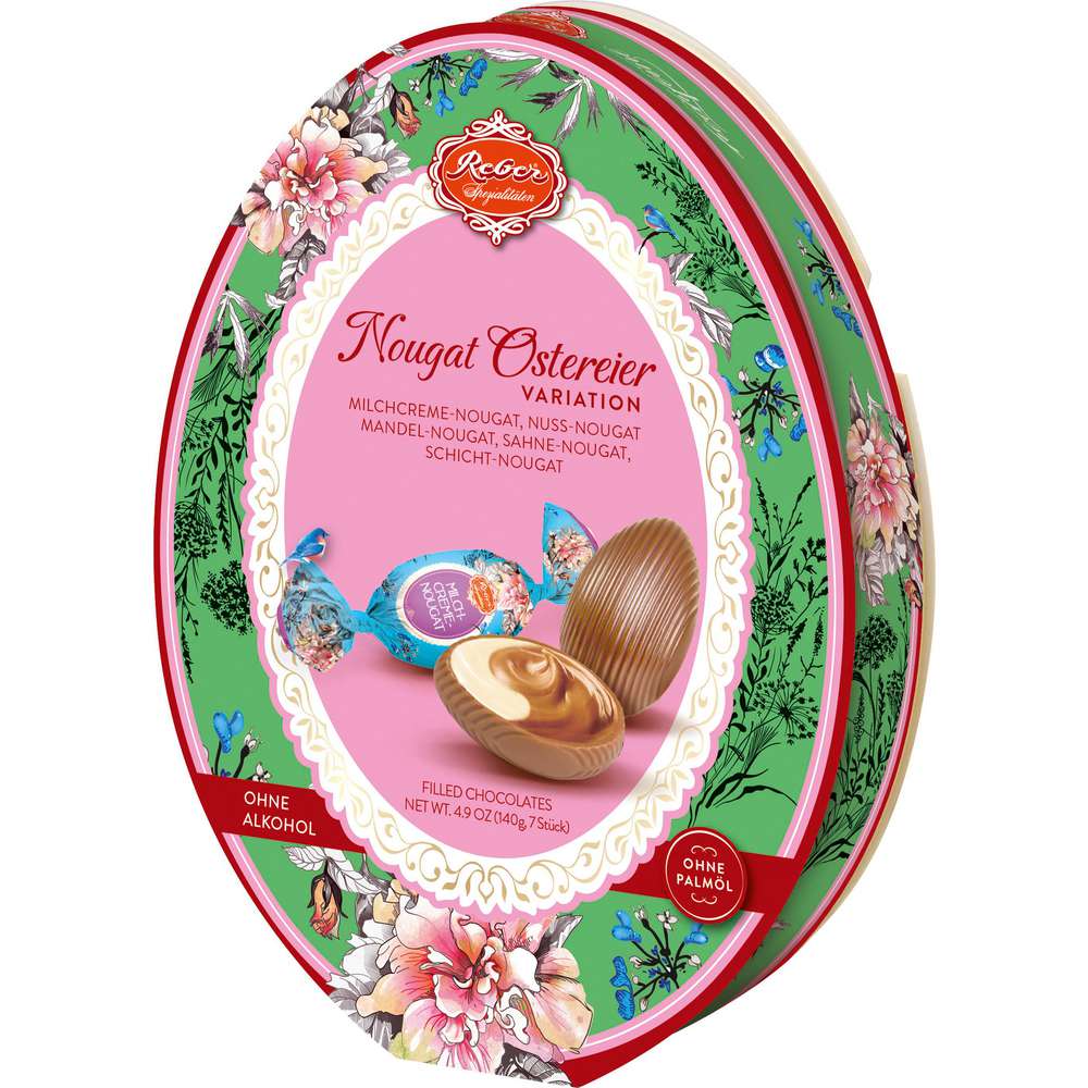 Produktabbildung Reber Pralinen Ostereier, Helles Nougat