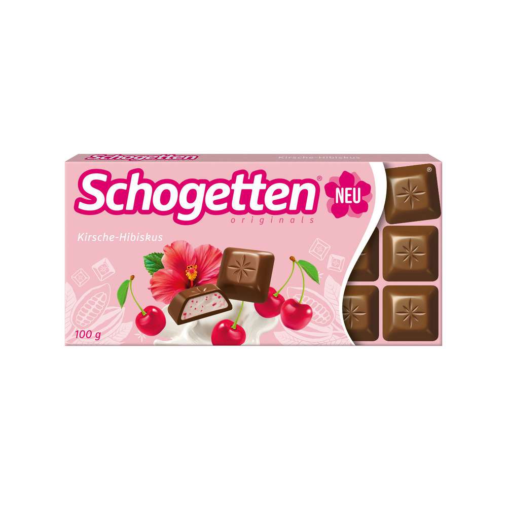 Produktabbildung Schogetten Tafelschokolade, Kirsche Hibiskus 