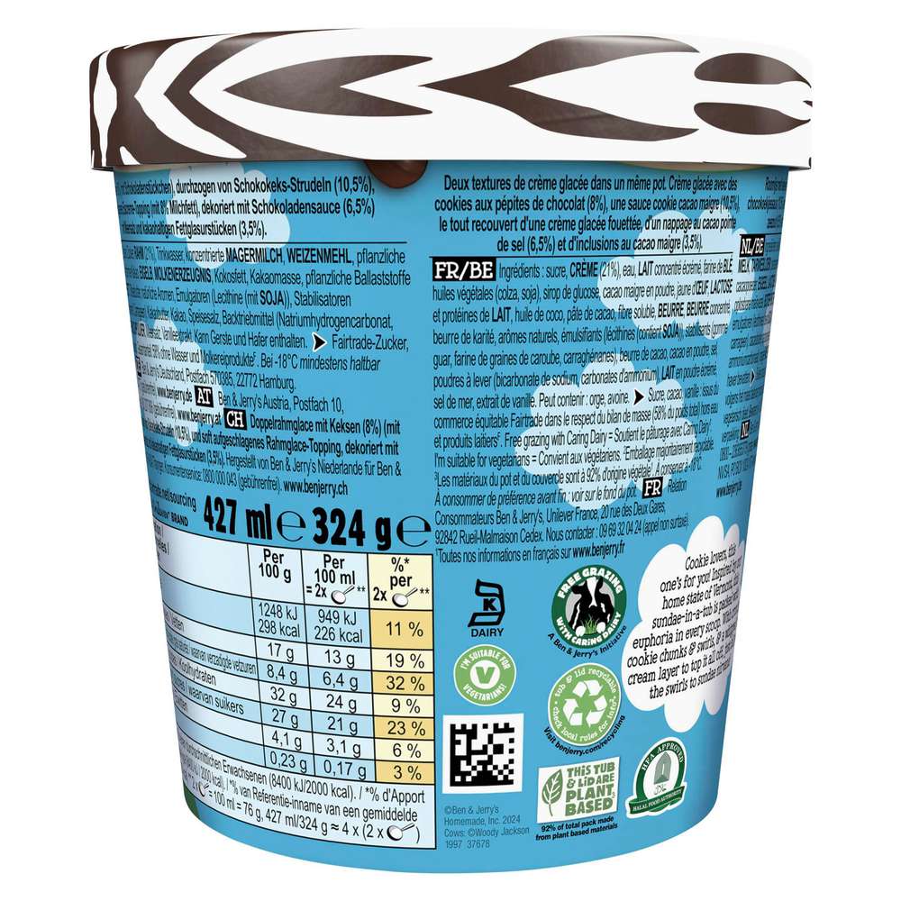 Produktabbildung Ben & Jerry's Eis, Sundae, Cookie Vermont
