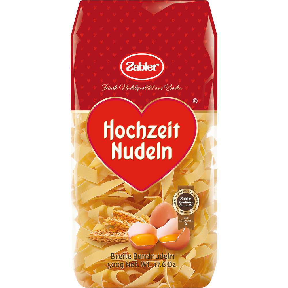 Produktabbildung Zabler Hochzeit Nudeln Breite Bandnudeln