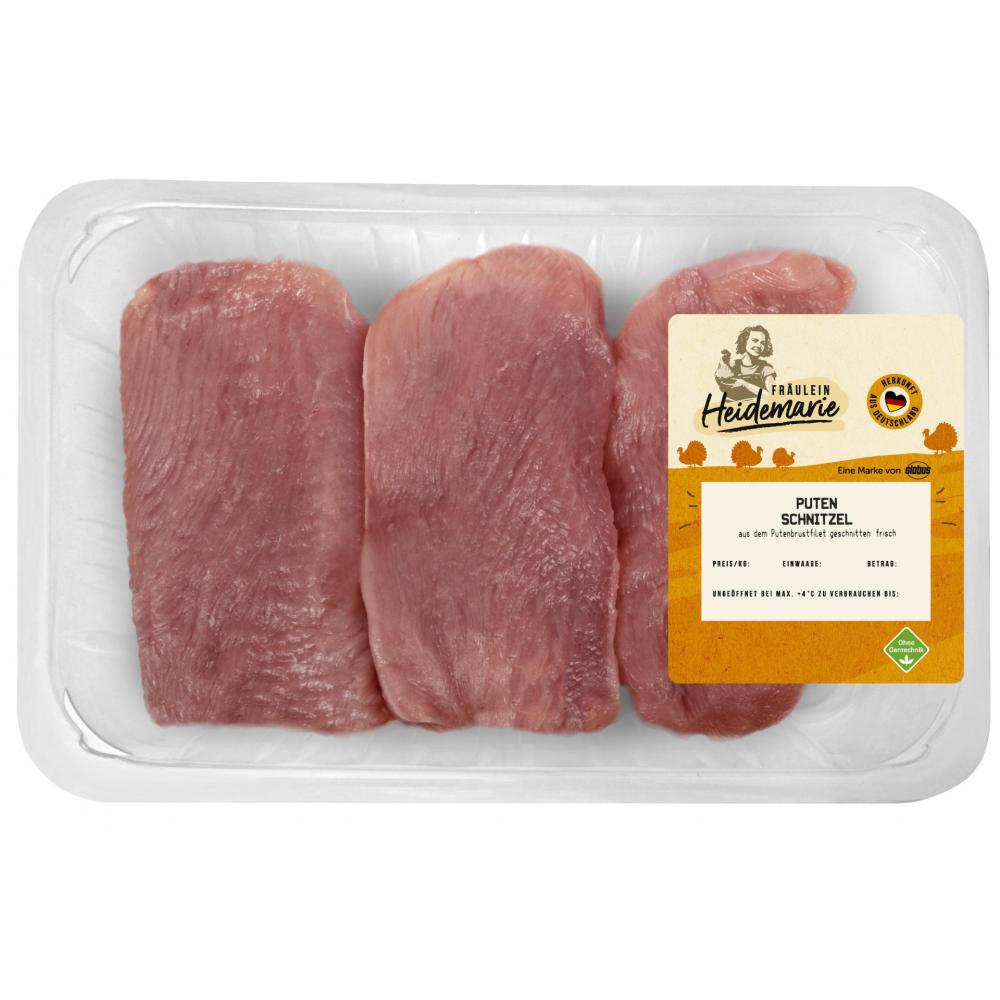 Produktabbildung keine Marke Fräulein Heidemarie Puten-Schnitzel, 500 g