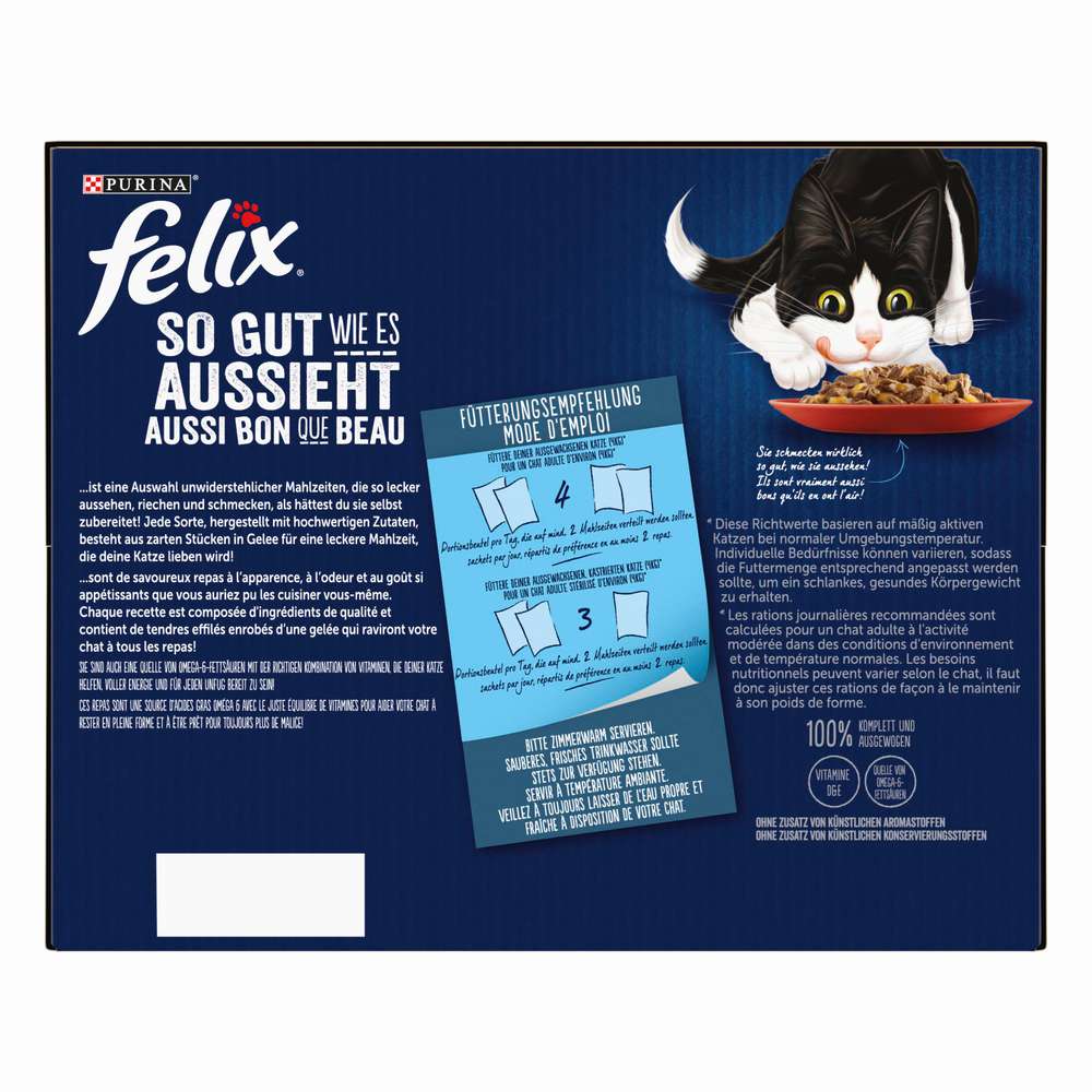 Produktabbildung Purina Katzen-Nassfutter Felix, So gut wie es aussieht, Fleischvielfalt in Gelee