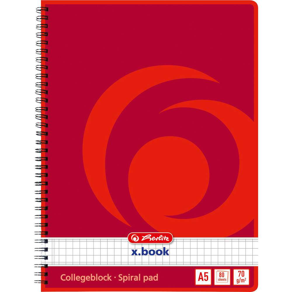 Produktabbildung Herlitz Notizblock, A5 kariert, 80 Blatt